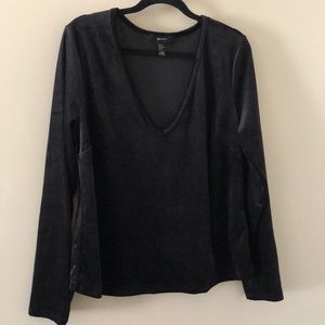 Forever 21 ribbed velvet top